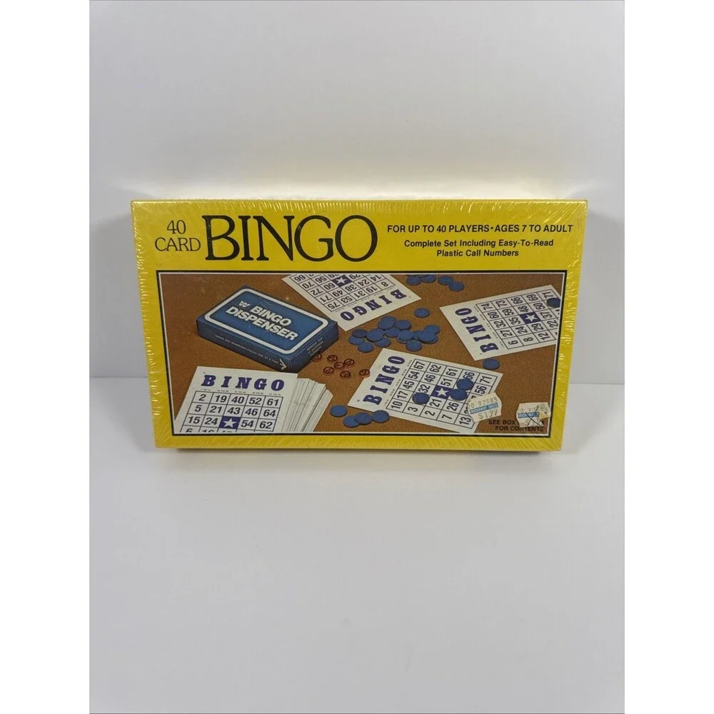 BINGO Classic Game 1991 Golden 40 Card  #4709-6 New Sealed Vintage
